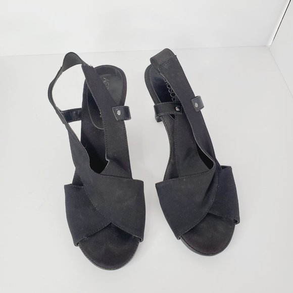 AEROSOLES Black Strappy Comfort Heels - Picture 3 of 10